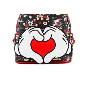 LOUNGEFLY Disney Mickey & Minnie Valentines Mini Backpack
